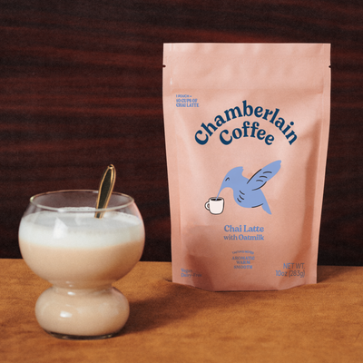 Chai Oatmilk Latte Lifestyle Shot Front