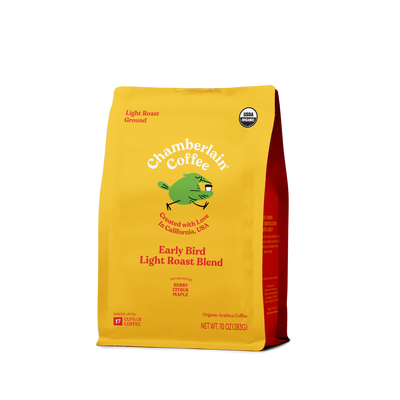 Organic Light Roast Coffee Blend Ground Product Shot Diagonal