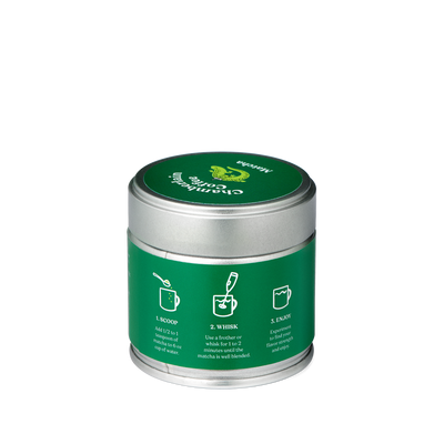 Organic Matcha Green Tea Powder Product Shot Side