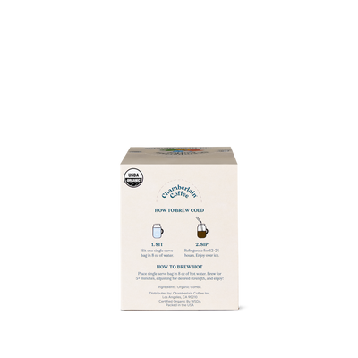 Organic Variety Cold Brew Singles  Product Shot Back