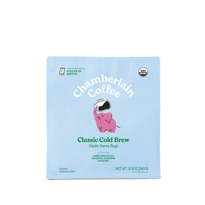 Organic Cold Brew Elephant Large Coffee Bags  Product Shot Front