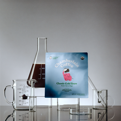 Organic Cold Brew Elephant Large Coffee Bags  Lifestyle Shot Front